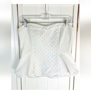 White House Black Market Eyelet Corset Top Womens size 4